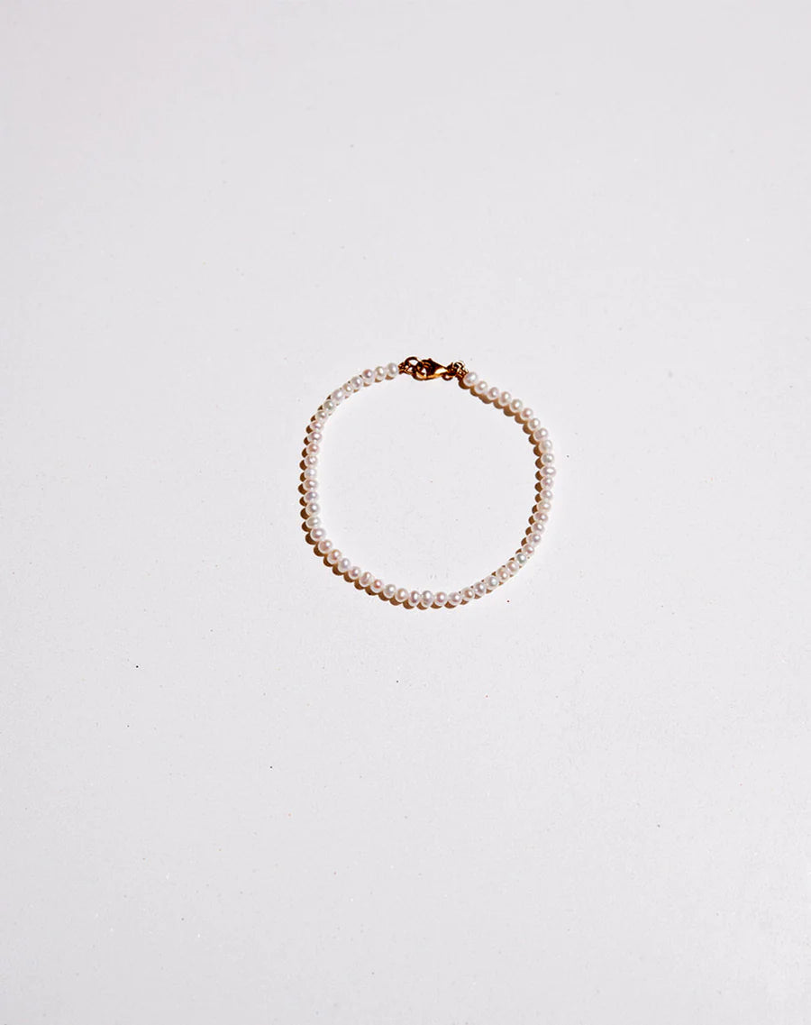 Meadowlark | Micro Pearl Bracelet - 9ct Solid Gold