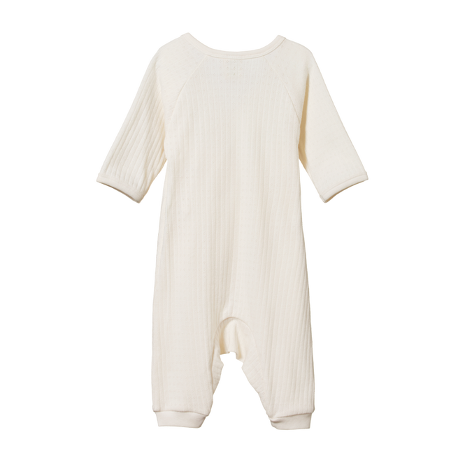 Nature Baby | Pointelle Kimono Stretch and Grow - Natural