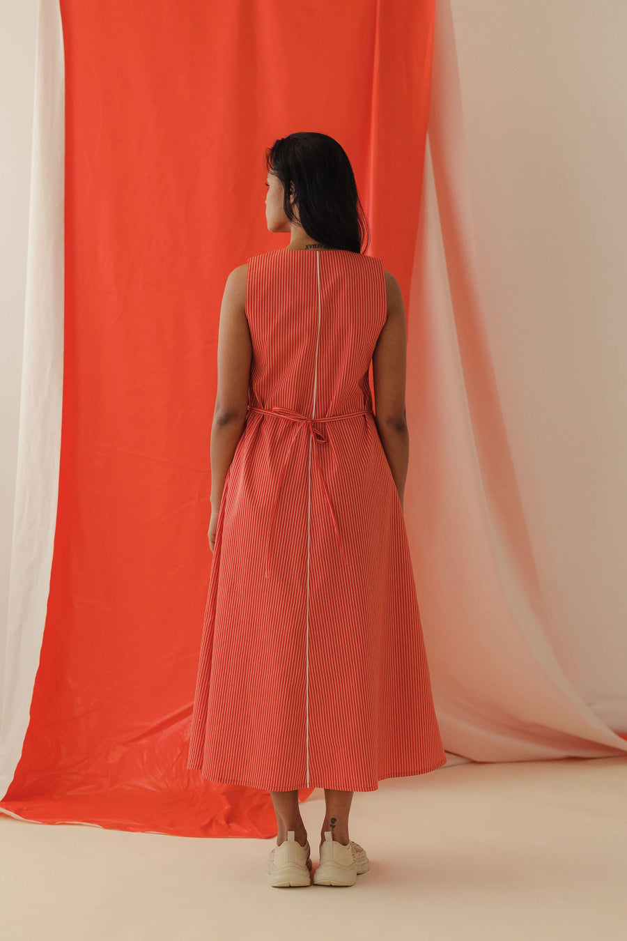 Mina | Selefi Dress - Chilli Stripe