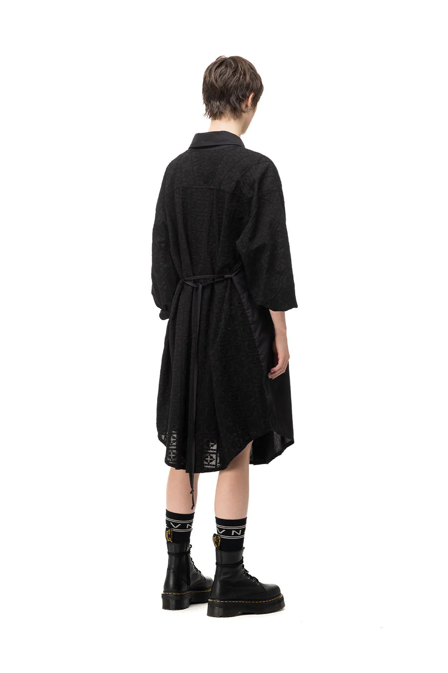 NOM*D | Composite Shirt Dress - Cross-Stitch