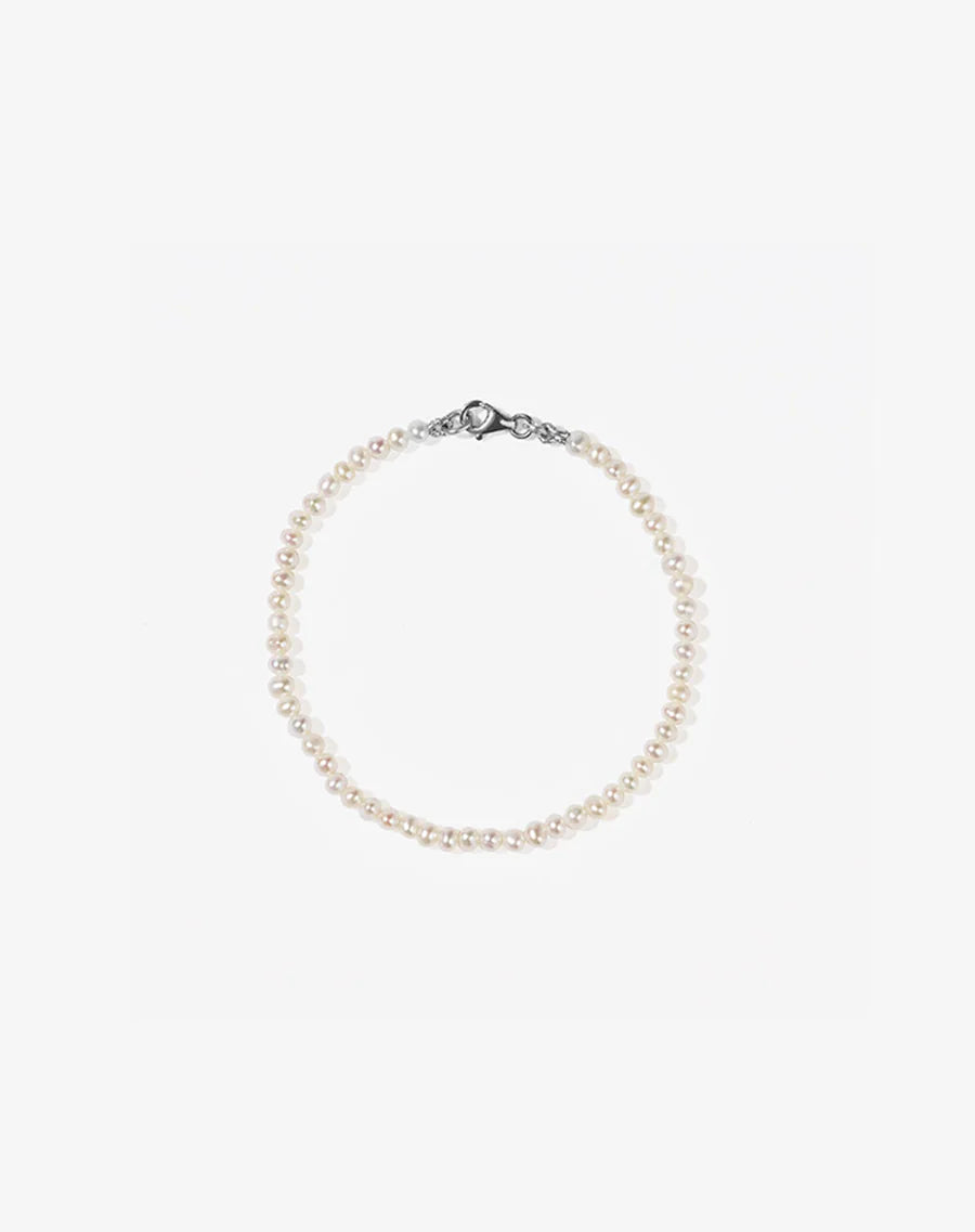 Meadowlark | Micro Pearl Bracelet - Sterling Silver