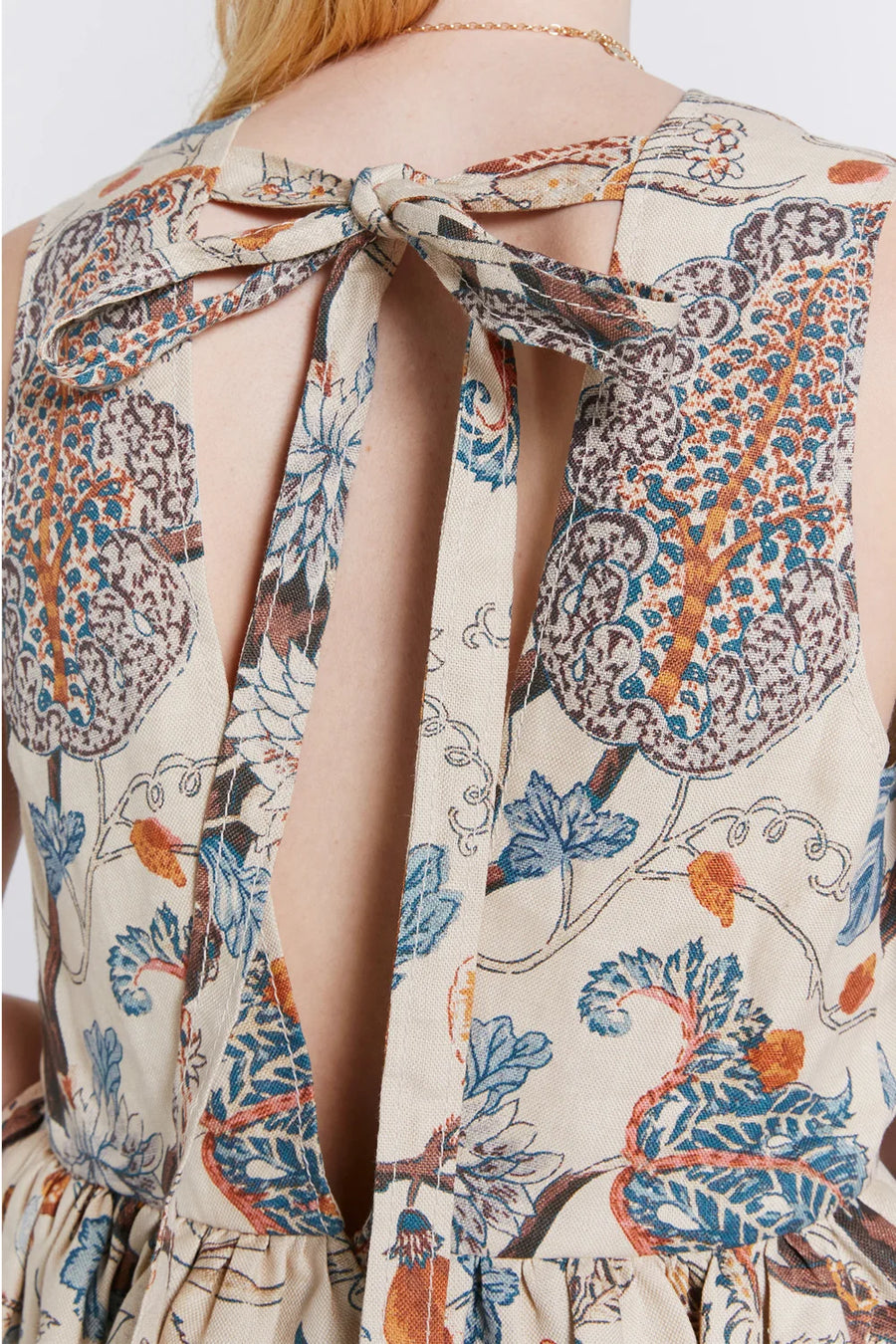 Karen Walker | Mini Cordyline Dress - Edwardian Floral Linen
