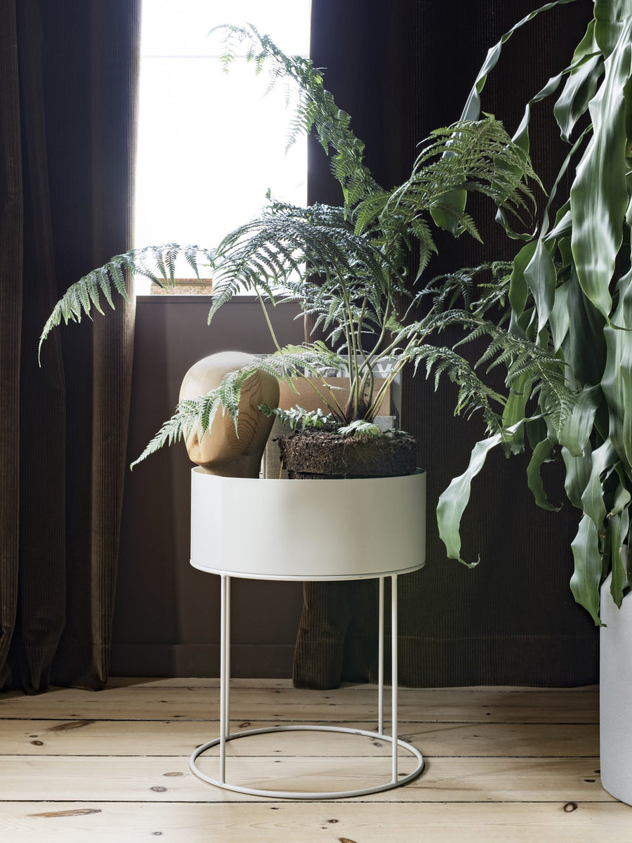 Ferm Living | Round Plant Box - Olive or Grey