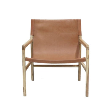 Hyde Leather Sling Chair - Tan