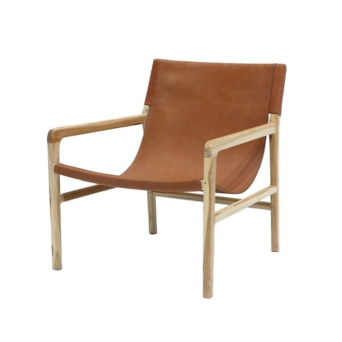 Hyde Leather Sling Chair - Tan