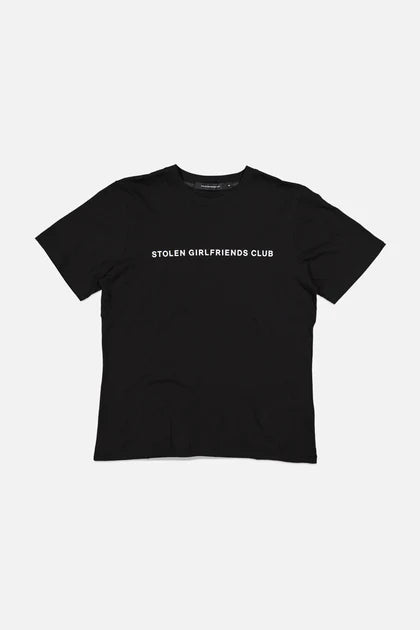 Stolen Girlfriends Club | Text Logo Tee - Black/White