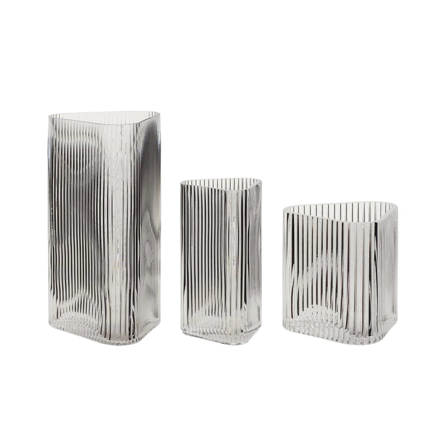 Triangle Clear Vases (3 sizes)