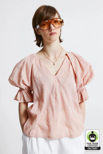 Karen Walker | Organic Cotton Diurnal Top - Dusty Pink
