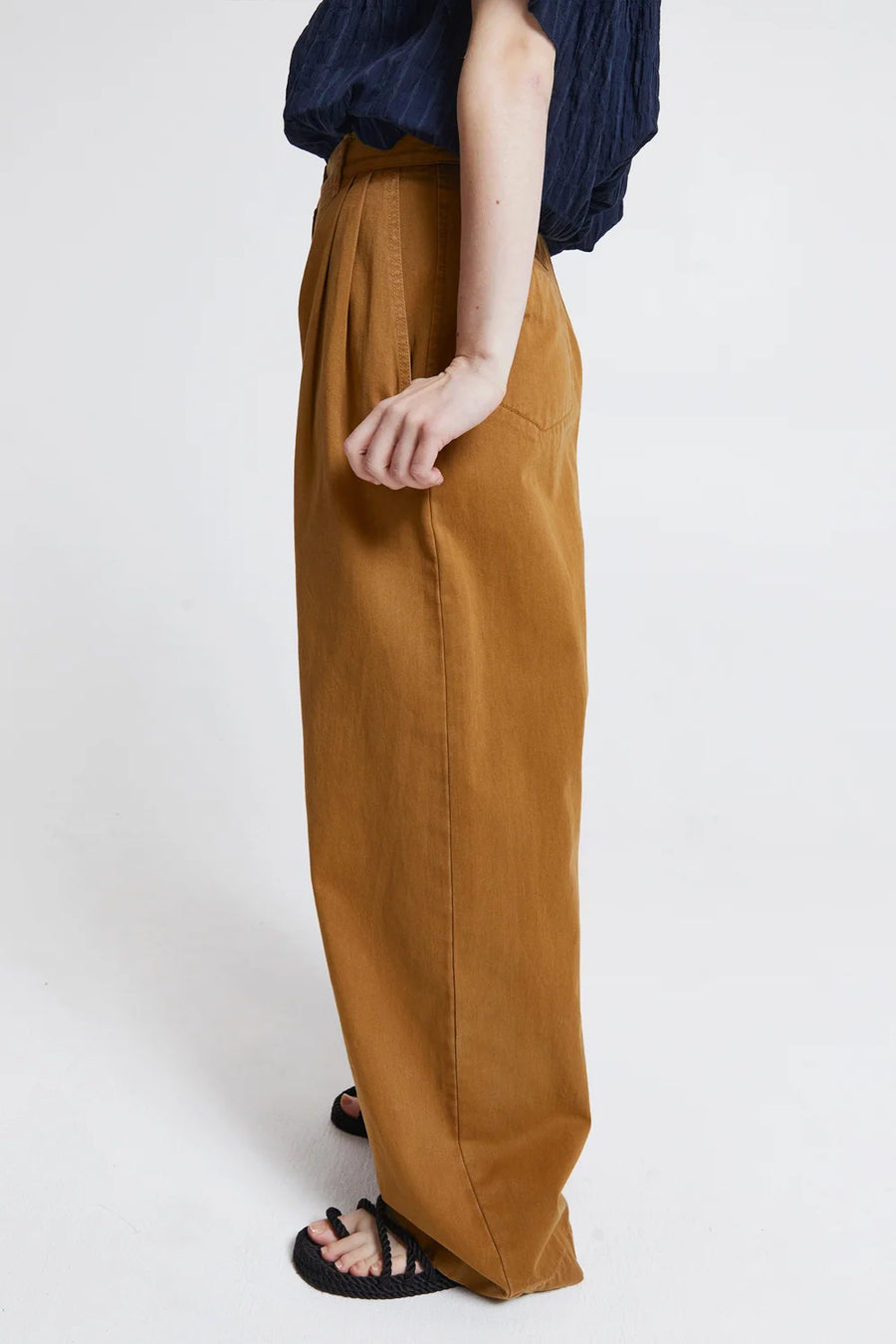 Karen Walker | Long Workwear Organic Cotton Pants - Drill Tan