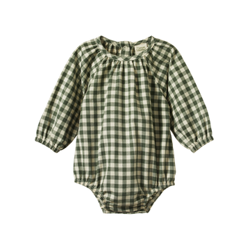 Nature Baby | Meadow Bodysuit Gingham - Thyme Check