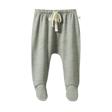 Nature Baby | Merino Footed Rompers - Grey Marl