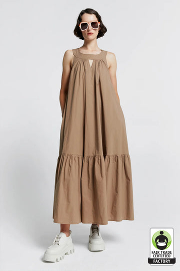 Karen Walker | Organic Cotton South Dakota Dress - Bran