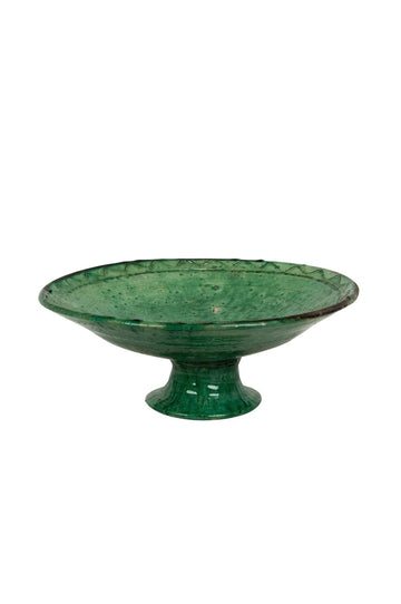 Moroccan Green Pedestal Bowl - Medium