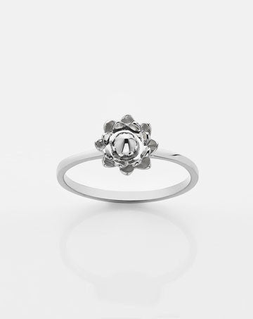 Meadowlark Protea Stacker Ring in Silver
