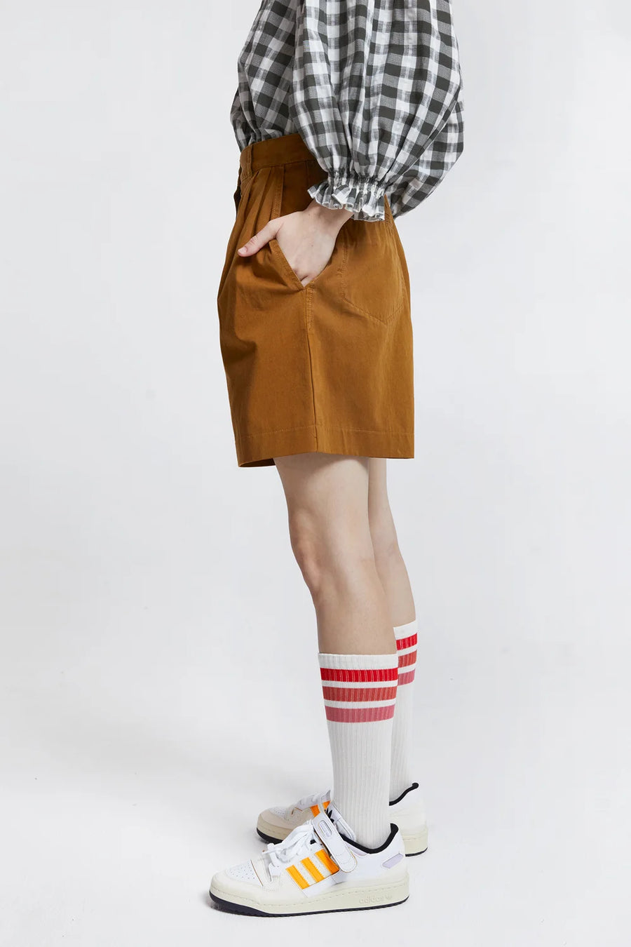 Karen Walker | Workwear Organic Cotton Shorts - Tan